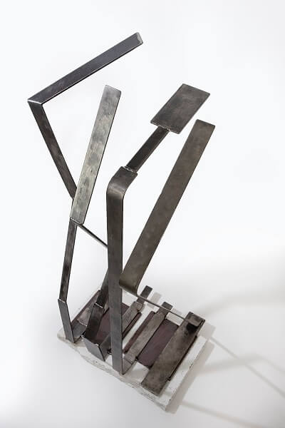 metal sculpture of the element water called Rain