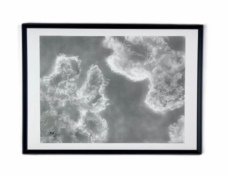 handmade charcoal drawing of clouds